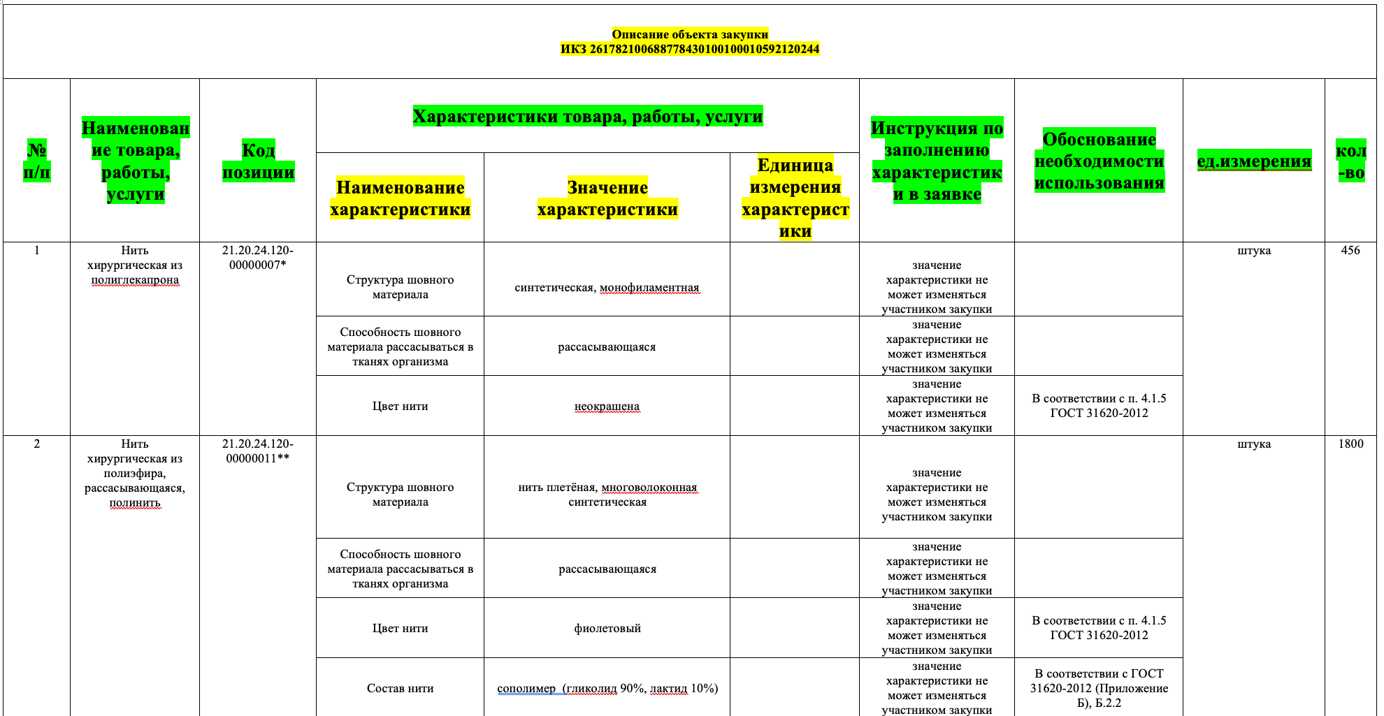 Пример структуры файла для загрузки